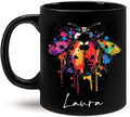 Personalized Choose Name Ladybug Coffee Mug, Colorful Ladybug Animal Design Cup, Customized Ladybug Lover Ceramic Mug, Gift For Christmas, Custom Animal Black Cup 11oz 15oz, Ladybug Mug-Ruum Studio Home
