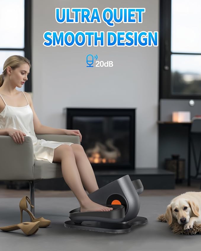 Under Desk Elliptical Machine, Electric Ellipse Leg Exerciser as Seen on Tv for Seniors with 10 Adjustable,Pedal Exerciser,Exercise Equipment for Home-Ruum Studio Home