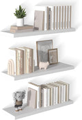 12 Inch Deep Floating Shelves for Wall 3 Pack White Floating Shelves Large Storage Space Wall Mount Shelf for Living Room Kitchen Bathroom 36" W x 12" D x 1.2" H White-Ruum Studio Home