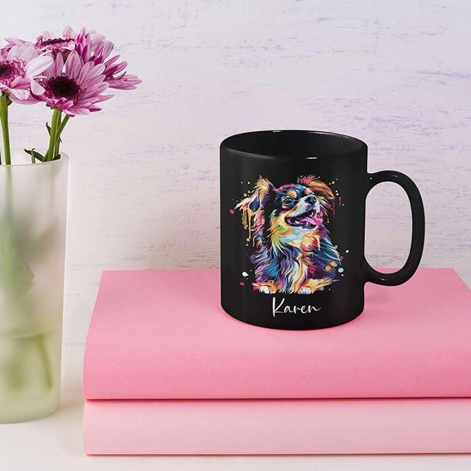 Customizable Dog Themed Ceramic Mug, 11oz & 15oz, Personalized with Name and Colorful Pet Design, Ideal for Dog Lovers-Ruum Studio Home