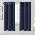 H.VERSAILTEX Blackout Curtains for Bedroom Thermal Insulated Room Darkening Living Room Curtains 72 Inch Long Grommet Privacy Protection Window Curtain Panels/Drapes for Nursery, 2 Panels, Navy Blue-Ruum Studio Home
