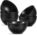 ONEMORE Cereal Bowls Set of 6, 28 oz Large Soup Bowls for Kitchen 6 inch Ceramic Salad Bowls Microwave Dishwasher Safe Deep Serving Bowl Set for Salad Dessert Rice, Black-Ruum Studio Home