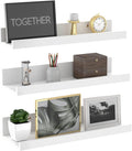 Giftgarden 16 Inch White Floating Shelves for Wall Mount, Modern Wood Wall Shelf Ledge for Bathroom Bedroom Living Room Kitchen Nursery Storage, Set of 3 Different Sizes-Ruum Studio Home