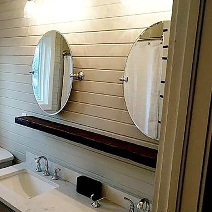 joelsantiques - 54 Inch Wooden Floating Shelves for Wall - 54x6x2 in - Made of Natural Wood - Long Heavy Duty Rustic Wall Shelves for Bedroom - Perfect for Living Room, Kitchen - Black-Ruum Studio Home