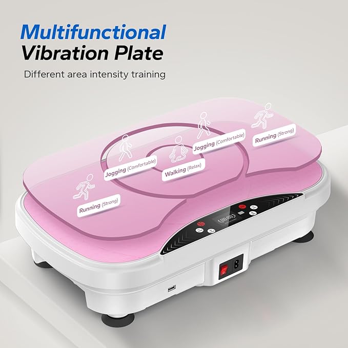 MERACH Vibration Plate Exercise Machine, Vibration Plate for Lymphatic Drainage Weight Loss, Vibrating Plate Exercise Machine with Bluetooth and LED Display, Workout Equipment for Women Men Home-Ruum Studio Home