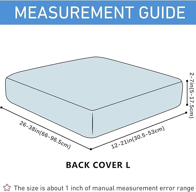 hyha Waterproof Couch Cushion Covers for Pets, Non Slip Sofa Seat Cover for Dogs Washable, Soft Thick Stretch Jacquard Fabric, Sofa Slipcovers with Elastic Bottom (1 Piece for Backrest L, Green)-Ruum Studio Home