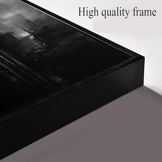 Abstract Painting Canvas Wall Art Living Room Black Wall Decor for Bedrom Home Office Decor Large Picture Frames for Wall 29 x 58 Inch-Ruum Studio Home