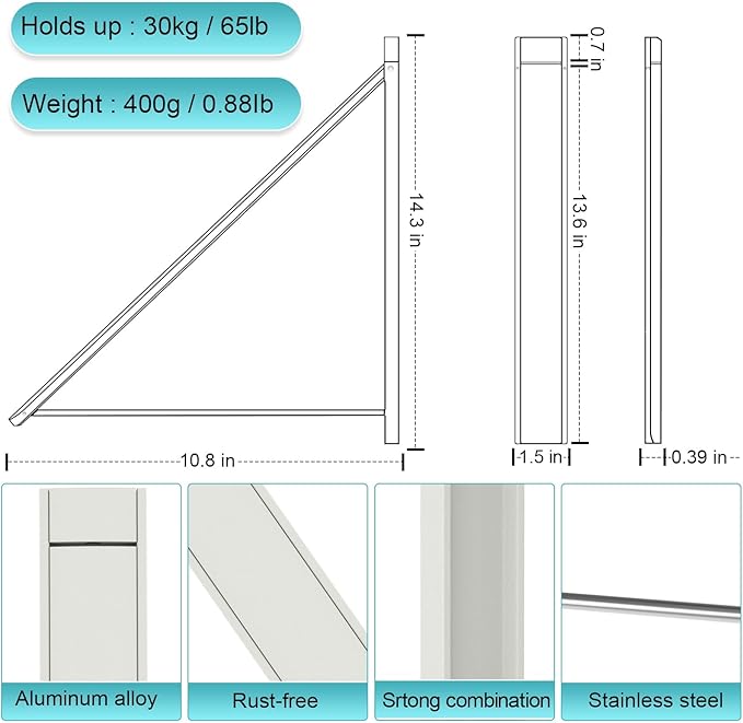 Retractable Clothes Drying Rack,Space Saver Wall Mounted Folding Hanger for Laundry Room, Closet Storage Organization, Easy Installation Aluminium Dryer 1pcs-Ruum Studio Home
