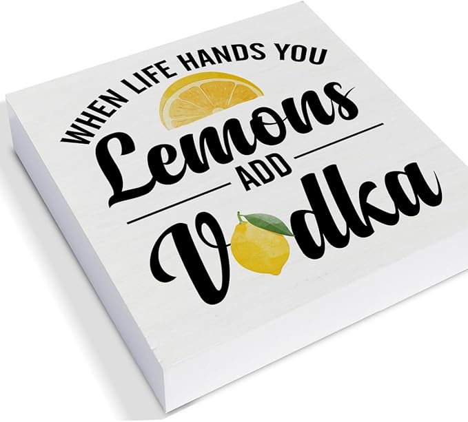 Summer Lemons Decor for Home Farmhouse Lemon Themed Tiered Tray Decor 3 Pcs Lemon Decorative Wood Box Signs Table Desk Shelf Kitchen Decoration-Ruum Studio Home