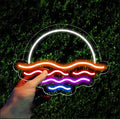 LED Decorative Lights USB Mountains Sunrise Sunset Led Neon Signs Home Decoration Wall Art Holiday Gift Brightness Adjustable 15.7''x15''-Ruum Studio Home