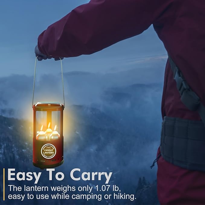 Candle Lantern, Camping Gear for Campers Use, Without Candles-Ruum Studio Home