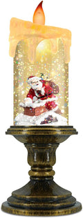 Christmas Flameless Candles, Flickering LED Candles with Timer, Snow Globe Candle Lights for Christmas Decorations-Ruum Studio Home
