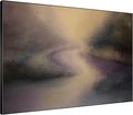 SIGNWIN 46"x60" Extra Large Framed Wall Art Golden Light River Path Dreamy Impressionist Landscape Illustration for Home Living Room Bedroom Decor (Frame Assembly Required)-Ruum Studio Home