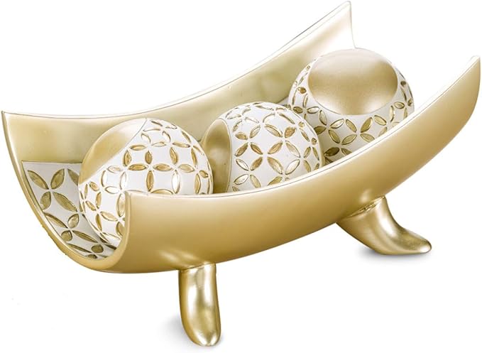 Creative Scents Schonwerk Diamond Lattice Decorative Bowl Table Centerpiece - Home Decor for Living Room, Centerpieces Table Decorations for Dining Room and Coffee Table-Ruum Studio Home