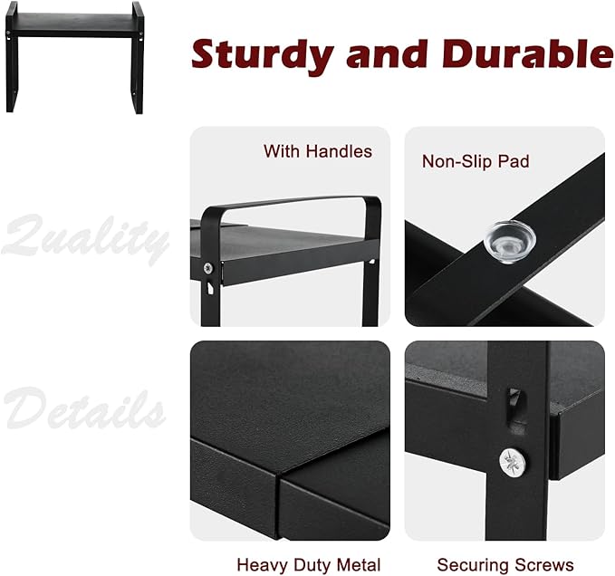 3 Pack Expandable Cabinet Shelf Organizer Kitchen Shelf Riser Stackable Pantry Shelves Kitchen Organizers and Storage Metal Spice Rack Countertop Organizer Cupboard Adjustable Shelfs Desk Rack Shelf-Ruum Studio Home