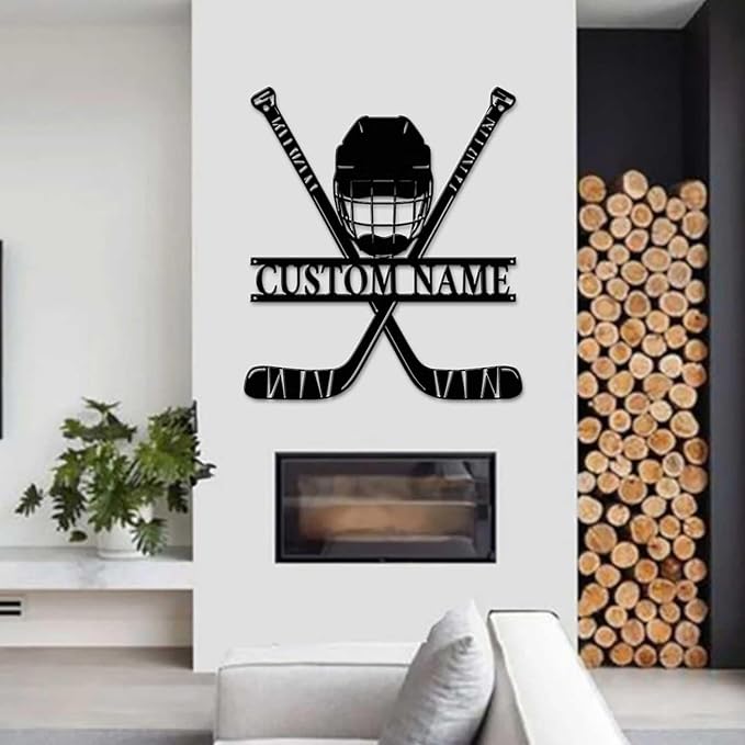 Personalized Field Hockey Wall Sign – Custom LED Name Light with Sticks & Ball, Neon Sign for Girls Room, Locker Room, Sports Fans, Team Gifts, Hockey Décor-Ruum Studio Home