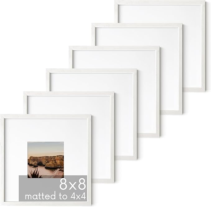 HAUS AND HUES White Square Frames Set of 6-8x8-Ruum Studio Home