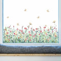 Set of 28x20 Inch Size Hello Spring Summer Window Cling Sticker Tulip, Flower and Butterfly Window Stickers, Spring and Summer Decor, Home, Shop, Party Window Glass Display Stickers (Floral)-Ruum Studio Home