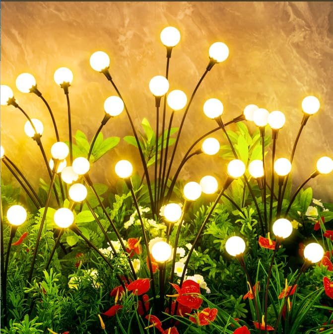 Solar Lights Outdoor Waterproof, 8 Packs 64LED, Solar Garden Lights, Garden Decor, Patio Decor, Unique Gifts for Women, Gifts for Grandma-Ruum Studio Home