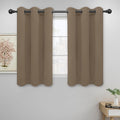 Easy-Going Blackout Curtains for Bedroom, Solid Thermal Insulated Grommet and Noise Reduction Window Drapes, Room Darkening Curtains for Living Room, 2 Panels (42x45 in, Camel)-Ruum Studio Home