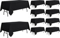 sancua 10 Pack Black Tablecloth 60 x 84 Inch, Rectangle Table Cloth for 4ft Tables - Stain and Wrinkle Resistant Washable Polyester Table Cover for Dining Wedding Banquet Party Buffet Restaurant-Ruum Studio Home