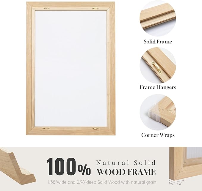 Large Framed Sage Green Abstract Wall Art for Living Room, 3 Piece Green and Gold Canvas Prints Paintings Artwork for Walls, Modern Minimalist Pictures for Hallway Stair Office Wall Decor 24x36 In-Ruum Studio Home