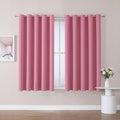ChrisDowa Blackout Curtains 70 inches Wide for Bedroom - 2 Panels Set Extra Wide Grommet Thermal Insulated Room Darkening Curtains for Living Room (Pink, 70 x 63 Inch)-Ruum Studio Home