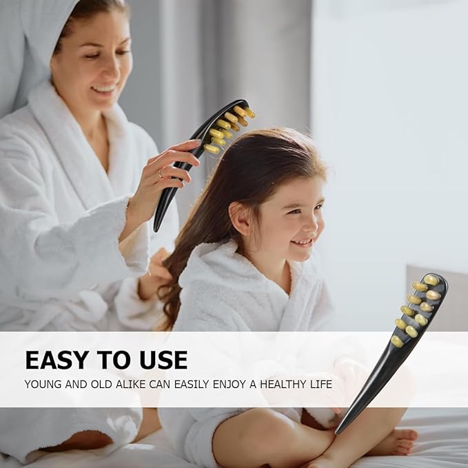 FERCAISH Ox Horn Massage Tool for Back, Neck, Eyes and Face - Meridian Head Scraping Stick for Guasha Therapy and Trigger Point Treatment-Ruum Studio Home