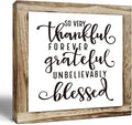 Thankful Grateful Blessed Sign, Inspirational Wood Sign, Wooden Plaques Signs Table Decor, Rustic Desk Decorate, Christian Home Decorate, Appreciation Gift, Mom Gift, Farmhouse Signs-Ruum Studio Home
