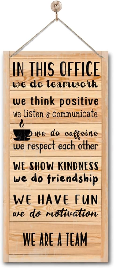 We Are A Team Motivational Quote Sign, In Office quote, Hanging wooden Sign, Gift for Leader Inspiring H1-Ruum Studio Home