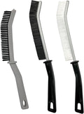 3 Pcs Cleaning Brushes for Household - Crevice Brush for Scrub Small Spaces, Toilet Cleaning Tool with Comfortable Grip, Long&Firm Bristle for Shower Tile Grout, Sinks Gap, Window Tracks, Hinges-Ruum Studio Home
