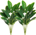 Melorca&Guilla Artificial Plants 2PCS 30“Artificial Bird of Paradise Plants,Faux Banana Tree,Fake Plants Tropical Greenery Shrubs Bushes for Garden Porch Window Box Shop Office Home Décor-Ruum Studio Home