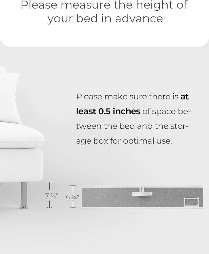 StorageWorks Extra Large Under Bed Storage Containers with Handles and Label Holder, 2 Pack Ultra-thick Fabric Underbed Bins, Closet Organizer for Clothes, Blankets, Sweater-Ruum Studio Home