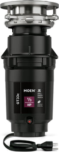 Moen GT33C Lite Series 1/3 Horsepower Continous Feed Garbage Disposal featuring Fast Track Technology, Power Cord Included-Ruum Studio Home