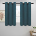 Easy-Going Blackout Curtains for Bedroom, Solid Thermal Insulated Grommet and Noise Reduction Window Drapes, Room Darkening Curtains for Living Room, 2 Panels (42x45 in, Bluestone)-Ruum Studio Home