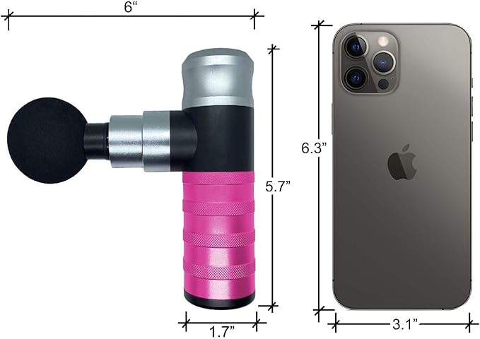 The Therapeutic Mini Massage Pistol with Portable Carrying Case, 4 Massage Speeds, 6 Colors | Fast USB Type C Charging | Massage Tool for Pain Relief | Stylish and Powerful Massage Gun-Ruum Studio Home