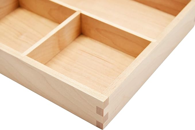 pandapark Wood Organizer Tray,Black Walnut,Desk & Drawer Storage Box (Maple Master)-Ruum Studio Home
