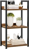 NUMENN Narrow Bookshelf, 3 Tier Bookshelves, Home Office Bookcase Shelf Storage Organizer, Free Standing Storage Shelving Unit for Bedroom, Living Room and Home Office, Vintage-Ruum Studio Home