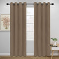 Easy-Going Blackout Curtains for Bedroom, Solid Thermal Insulated Grommet and Noise Reduction Window Drapes, Room Darkening Curtains for Living Room, 2 Panels (52x84 in,Camel)-Ruum Studio Home