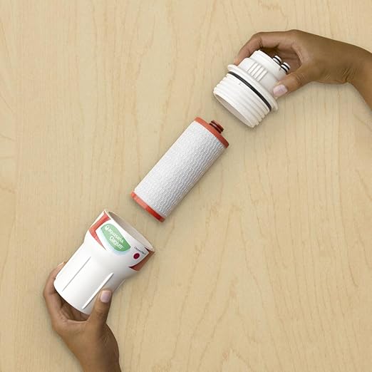 Aquasana Replacement Filter Cartridges for 2-Stage Under Sink Water Filtration System - Filters 99% Of Chlorine - 2 Count - AQ-5200R, Red and Yellow-Ruum Studio Home