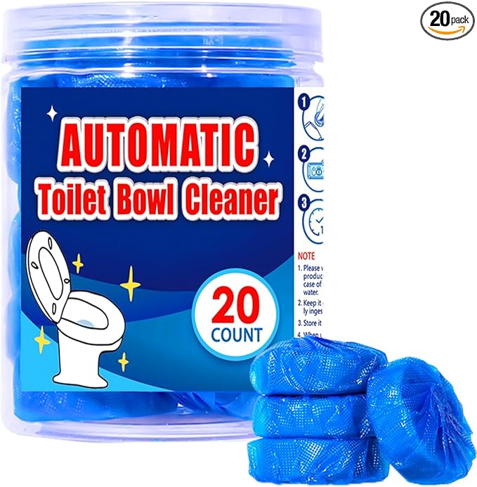 coldchill Toilet Bowl Cleaners 20 PACK, Long-Lasting Toilet Bowl Cleaner Tablets with Sustained-Release Technology Against Tough Stains, Automatic Toilet Cleaner for Deodorizing & Descaling-Ruum Studio Home