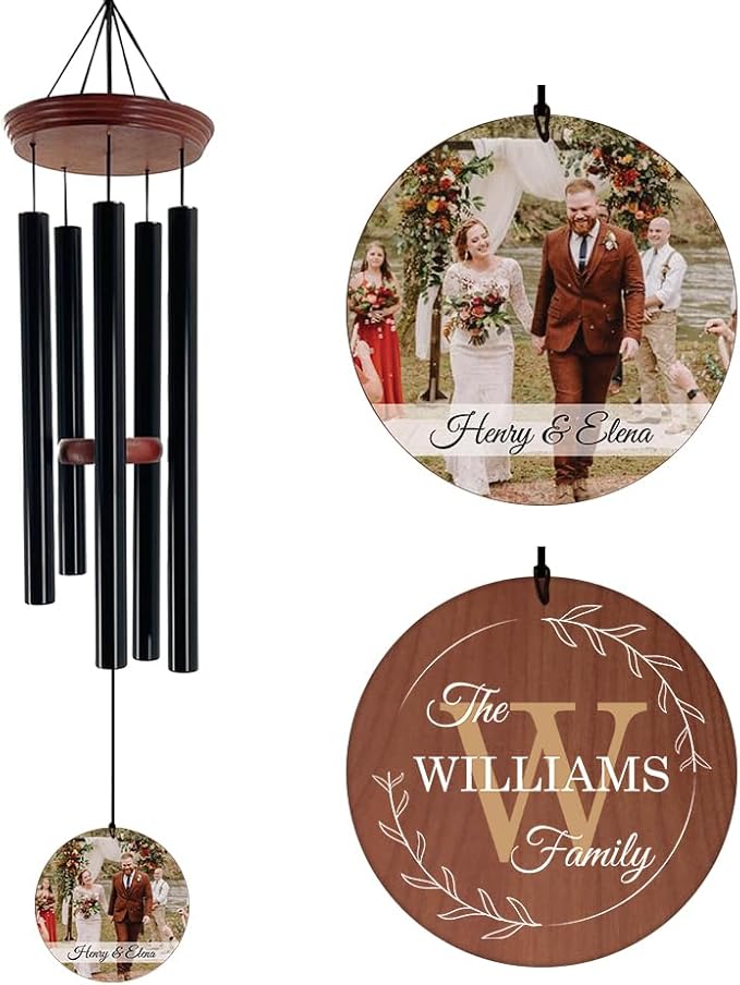 ASTARIN Personalized Wind Chimes Outdoor Deep Tone,35'' Customized Memorial WindChimes for Loss of Loved One,Melody Wind Chime Unique as Sympathy Gift,Home Décor for Garden-Ruum Studio Home