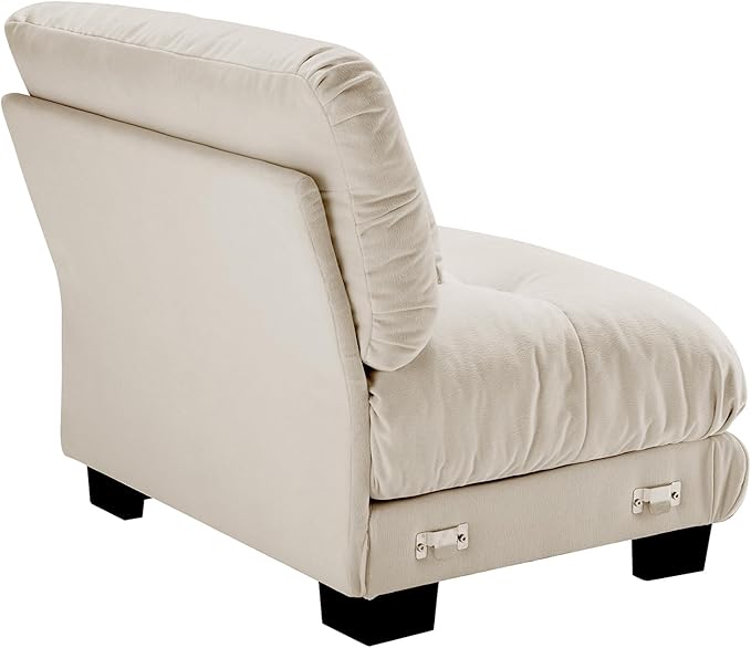 Armless Sofa W/1 Pillow - Light Coffee-Ruum Studio Home