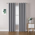 ChrisDowa Grommet Blackout Curtains for Bedroom and Living Room - 2 Panels Set Thermal Insulated Room Darkening Curtains (Light Grey, 52W x 72L)-Ruum Studio Home