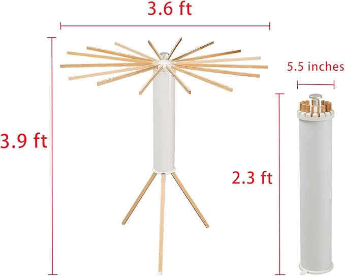 JOOM Tripod Clothes Drying Rack, Garment Rack Portable and Foldable Space Saving Laundry Drying Rack - Drying Rack Clothing Floor Folding Balcony Bedroom Household Wooden-Ruum Studio Home