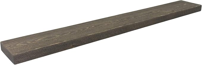 joelsantiques 60 Inch Wooden Floating Shelves for Wall - 60x8x2 in - Made of Natural Wood - Long Wall Shelves for Bedroom - Perfect for Living Room, Kitchen - Made in USA - Gray-Ruum Studio Home