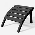 Adirondack Ottoman, HDPE Plastic Adirondack Footstool, All Weather Foot Rest for Adirondack Chair, Outdoor Footrest for Patio,Backyard, Lawn, Fire Pits, Black-Ruum Studio Home