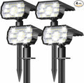 NYMPHY Solar Lights Outdoor Waterproof IP68, 56 LED 3 Lighting Modes Solar Powered Garden Yard Spot Solar Lights for Outside Landscape- 4 Pack (Cool White)-Ruum Studio Home
