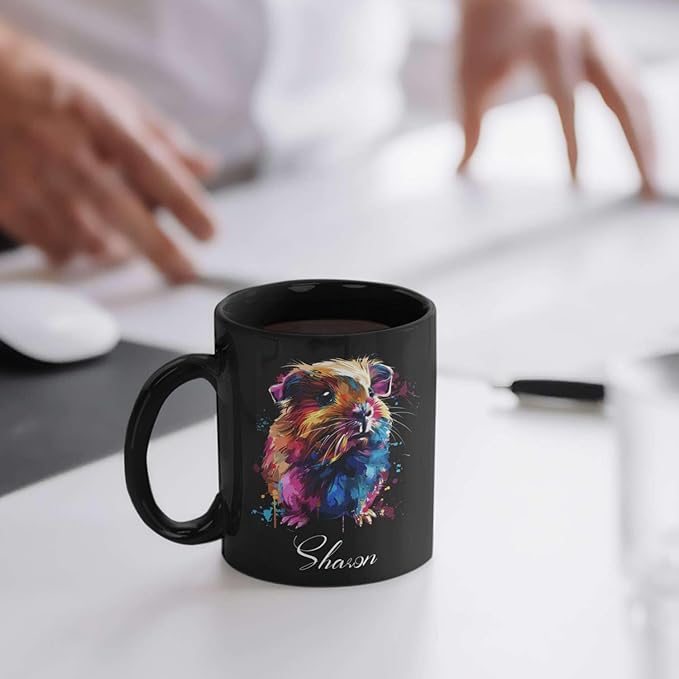 Personalized Customized Colorful Guinea Pig Coffee Cup, Animal Mug For Guinea Pig Lover, 11oz & 15oz Ceramic Mug - Gift For Birthday, Christmas-Ruum Studio Home
