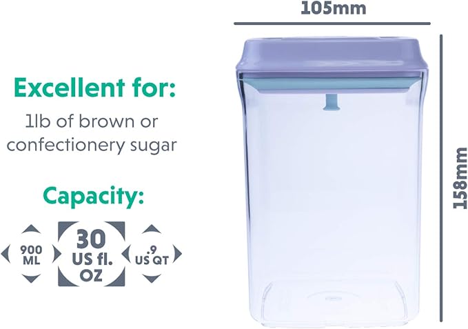 BopTop (1pc - 900ml) Airtight Food Storage Container – Mechanical Silicone Seal Canister - BPA-Free - 0.9Qt-Ruum Studio Home